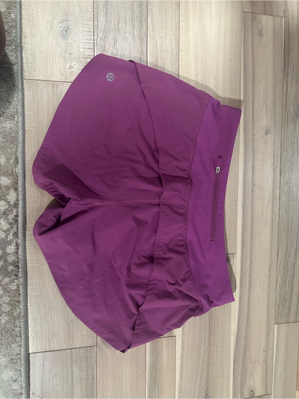 lululemon athletica Magenta Athletic Shorts with Zip Pocket